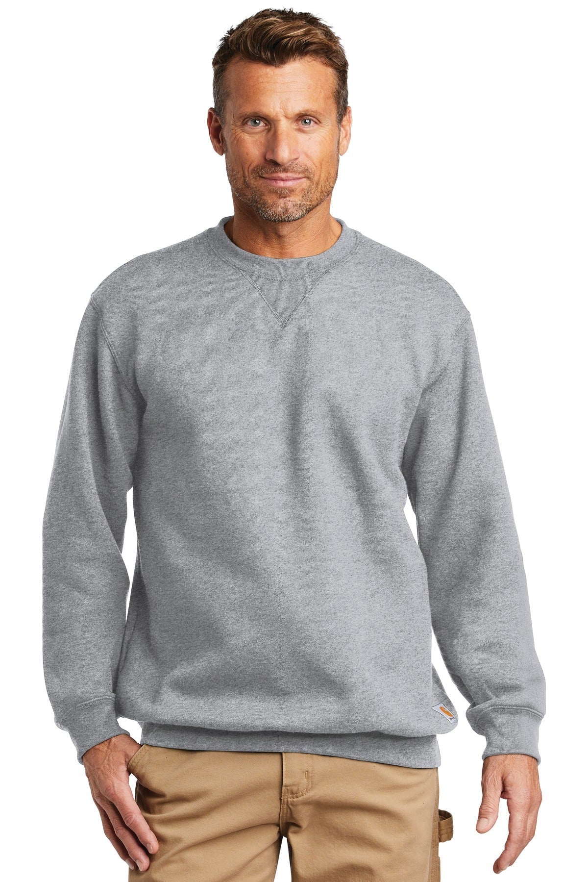 Carhartt Midweight Crewneck Sweatshirt CTK124 Heather Grey