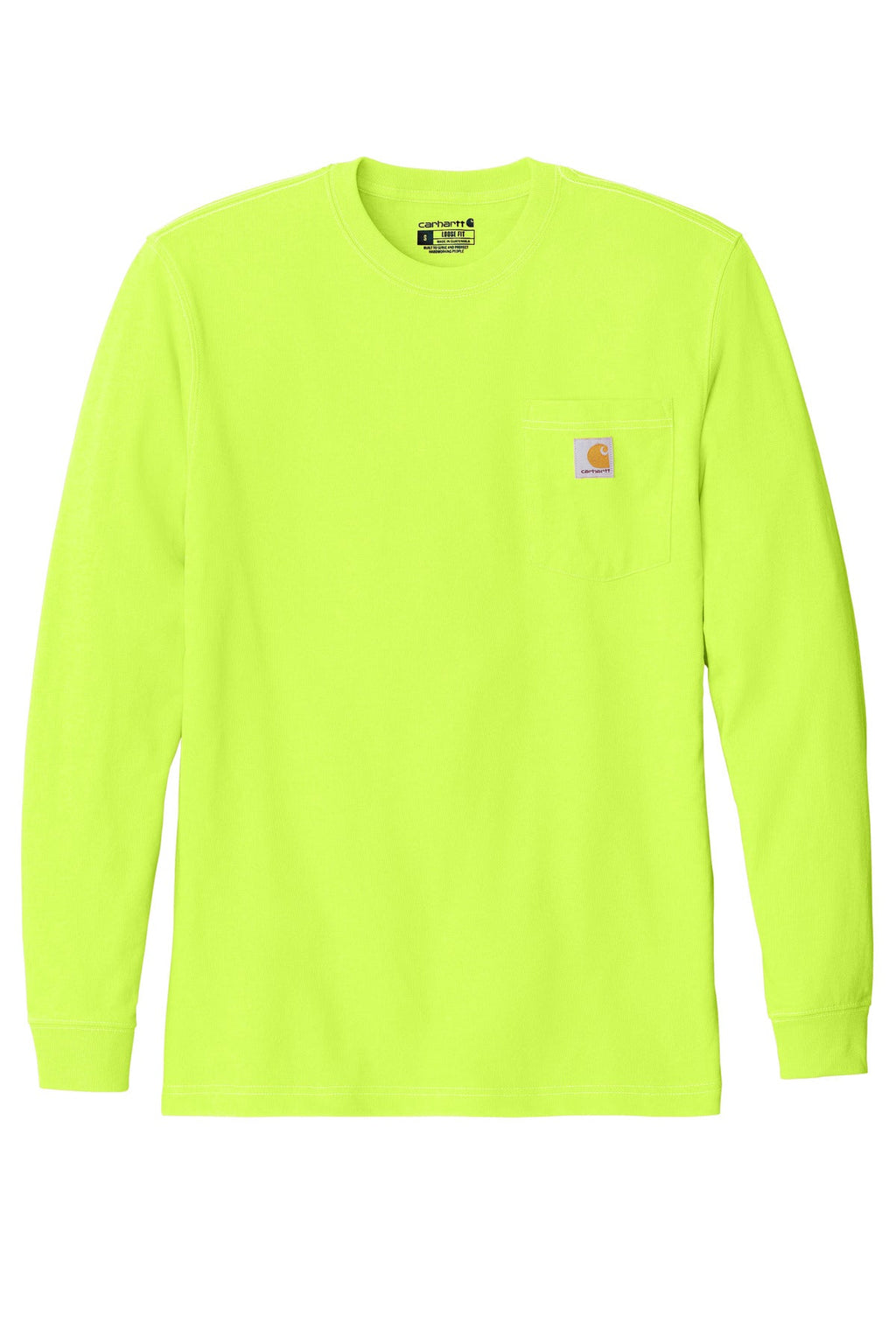 Carhartt Workwear Pocket Long Sleeve T-Shirt CTK126 Brite Lime