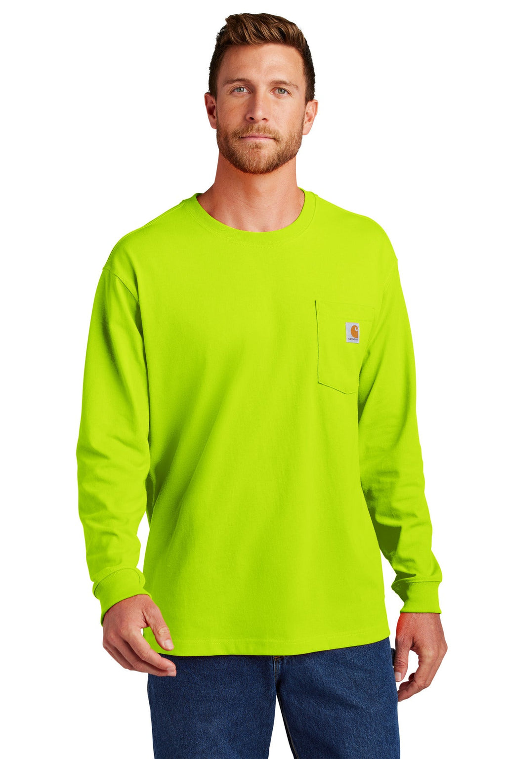 Carhartt Workwear Pocket Long Sleeve T-Shirt CTK126 Brite Lime