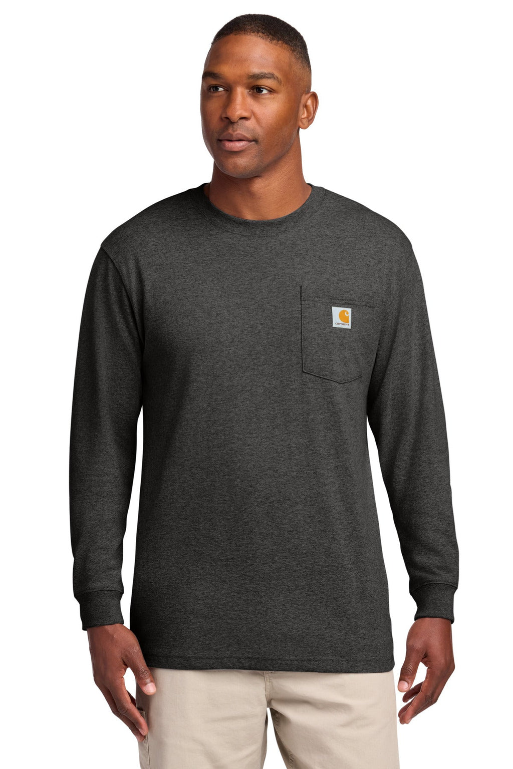 Carhartt Workwear Pocket Long Sleeve T-Shirt CTK126 Carbon Heather