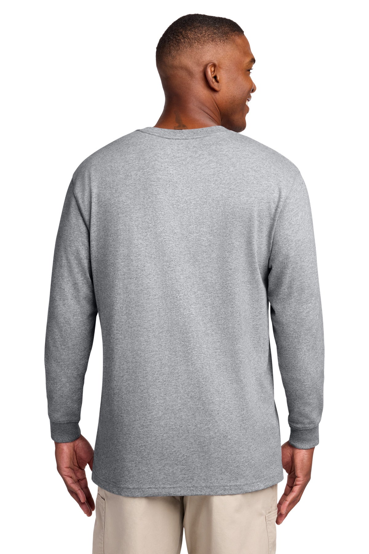 Carhartt Workwear Pocket Long Sleeve T-Shirt CTK126 Heather Grey