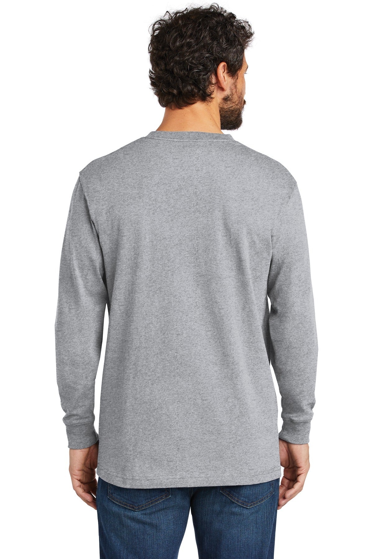 Carhartt Workwear Pocket Long Sleeve T-Shirt CTK126 Heather Grey