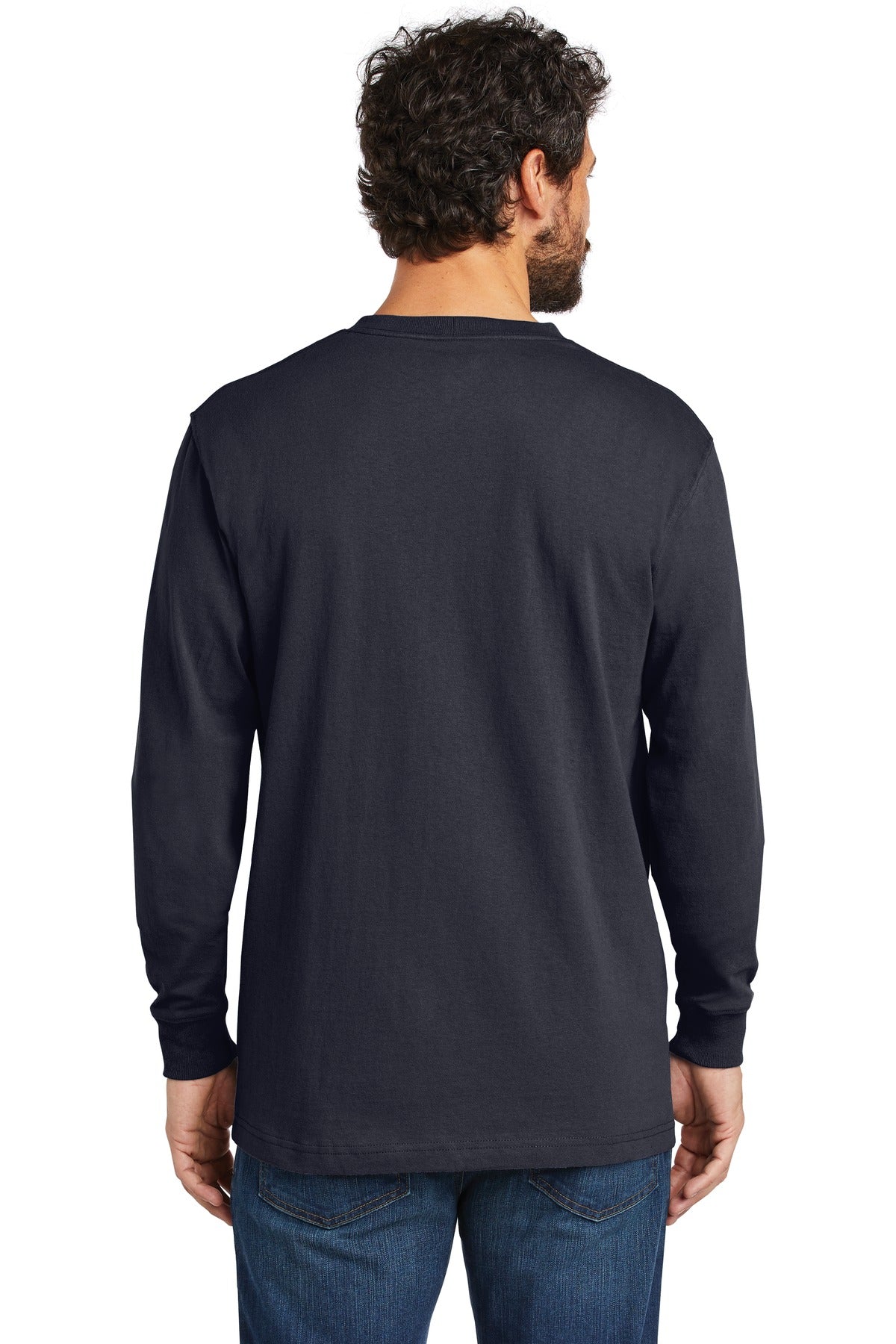Carhartt Workwear Pocket Long Sleeve T-Shirt CTK126 Navy