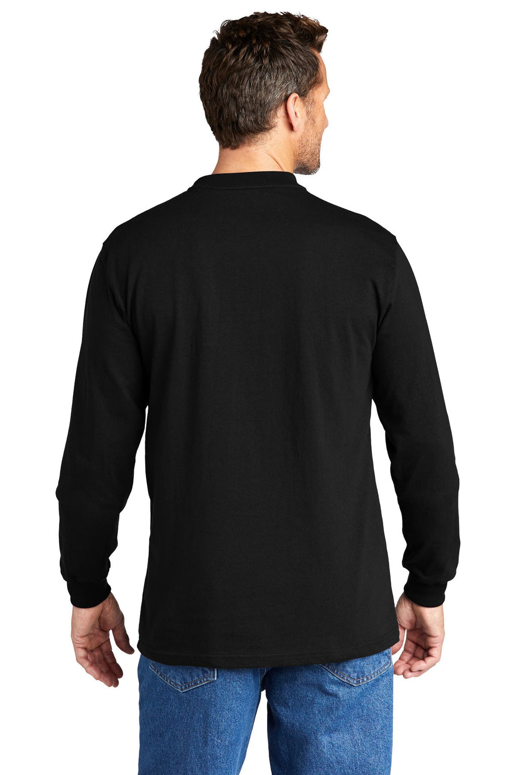 Carhartt Long Sleeve Henley T-Shirt CTK128 Black