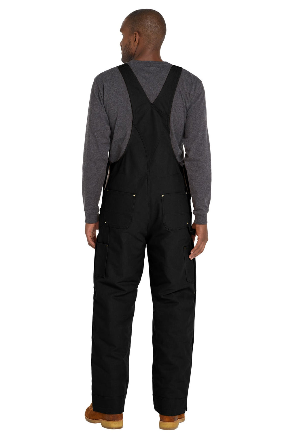 Carhartt Short Firm Duck Insulated Bib Overalls CTS106672 Black