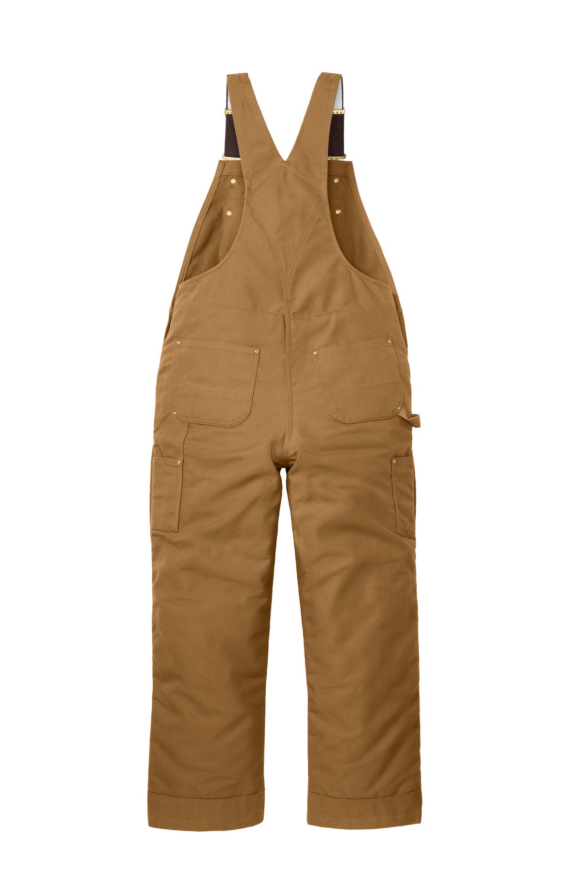 Carhartt Short Firm Duck Insulated Bib Overalls CTS106672 Carhartt Brown