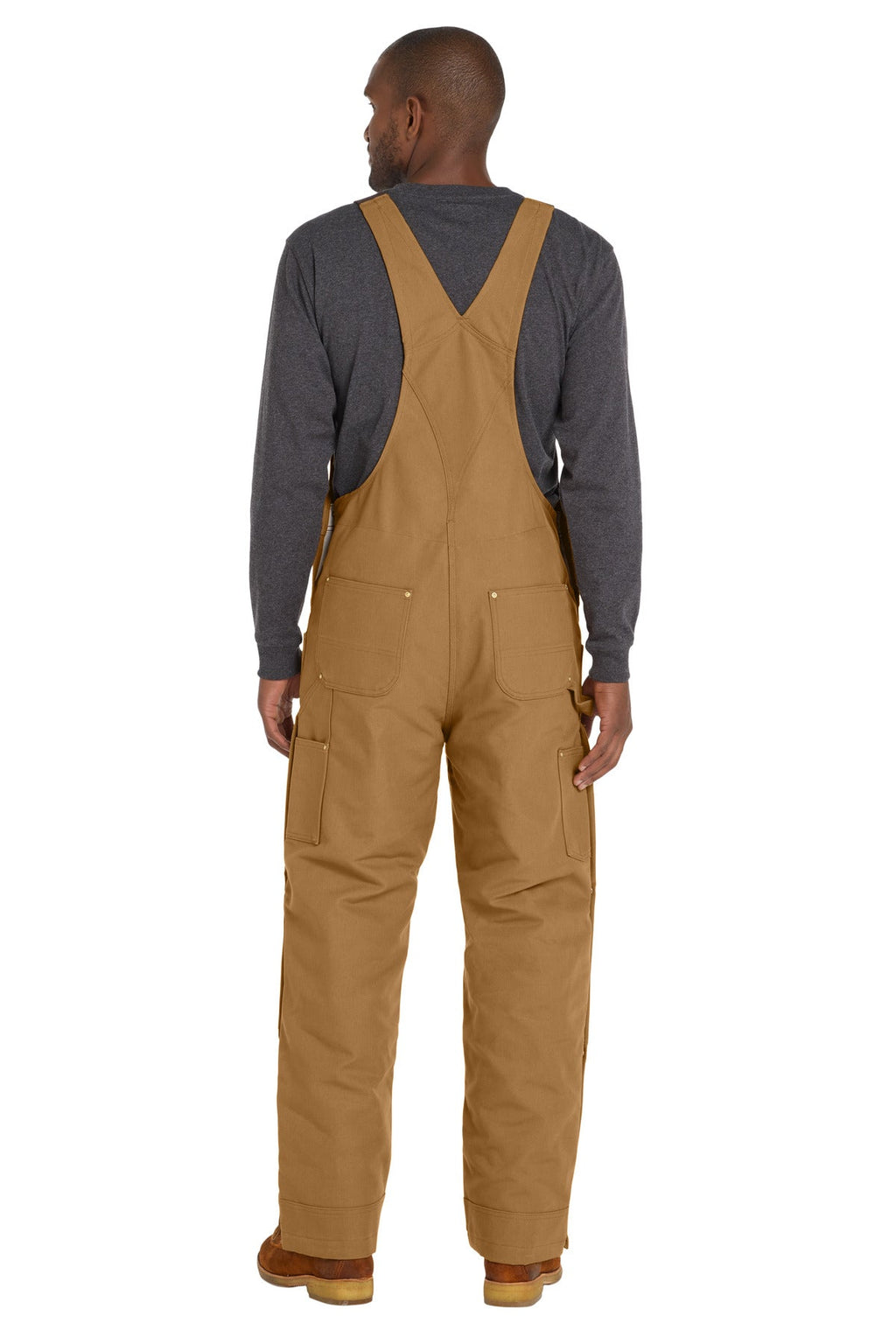 Carhartt Short Firm Duck Insulated Bib Overalls CTS106672 Carhartt Brown