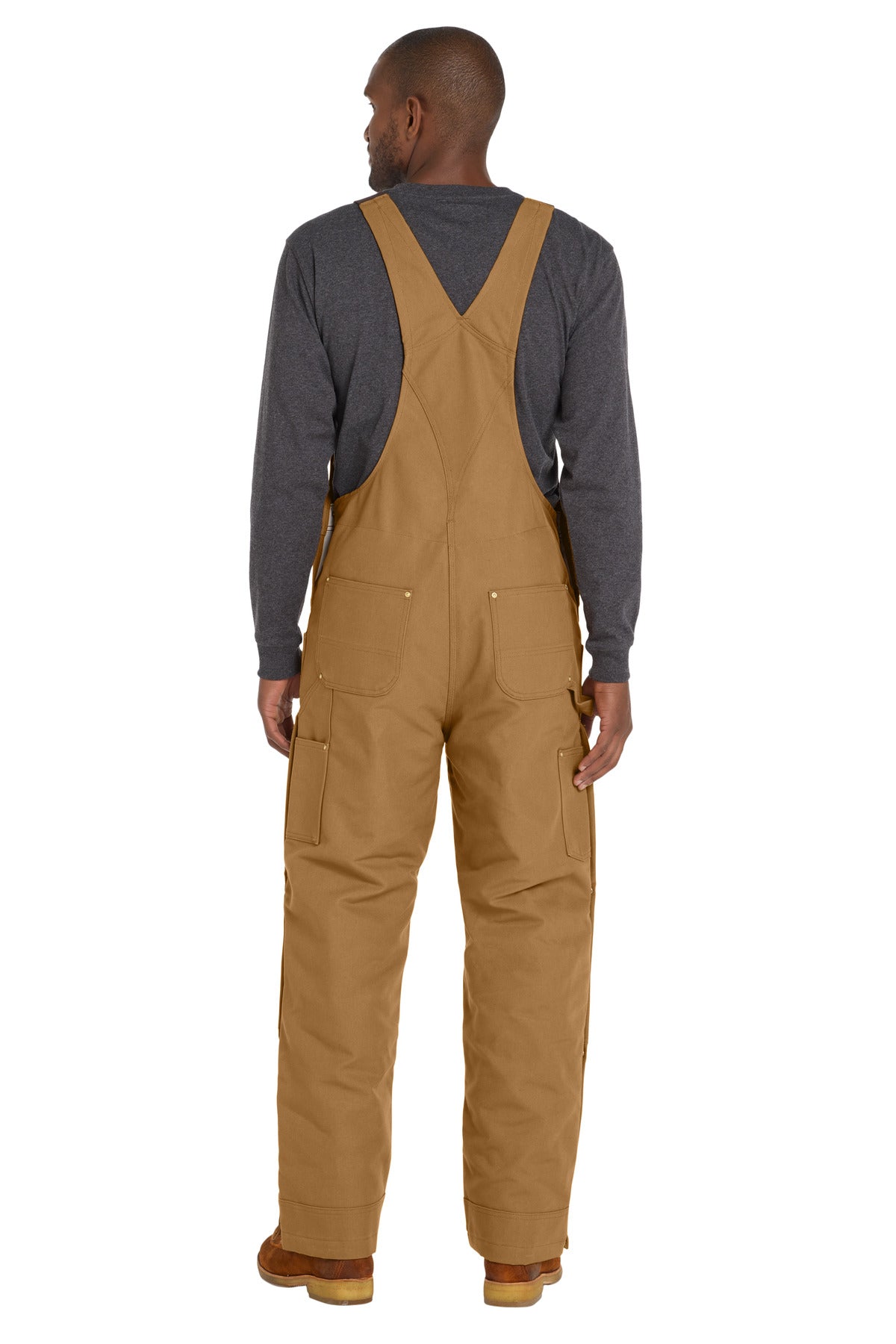 Carhartt Short Firm Duck Insulated Bib Overalls CTS106672 Carhartt Brown