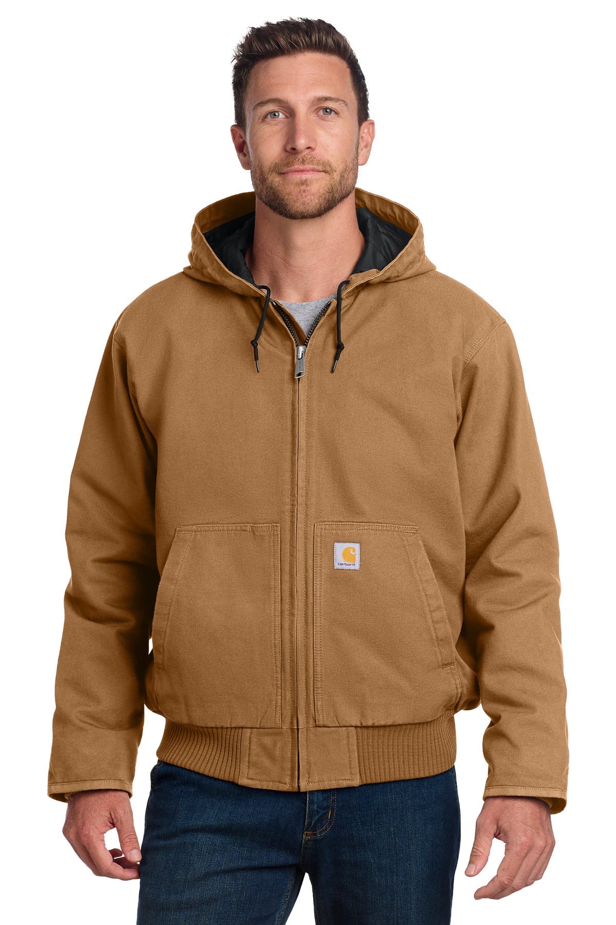 Carhartt Tall Washed Duck Active Jac CTT104050 Carhartt Brown