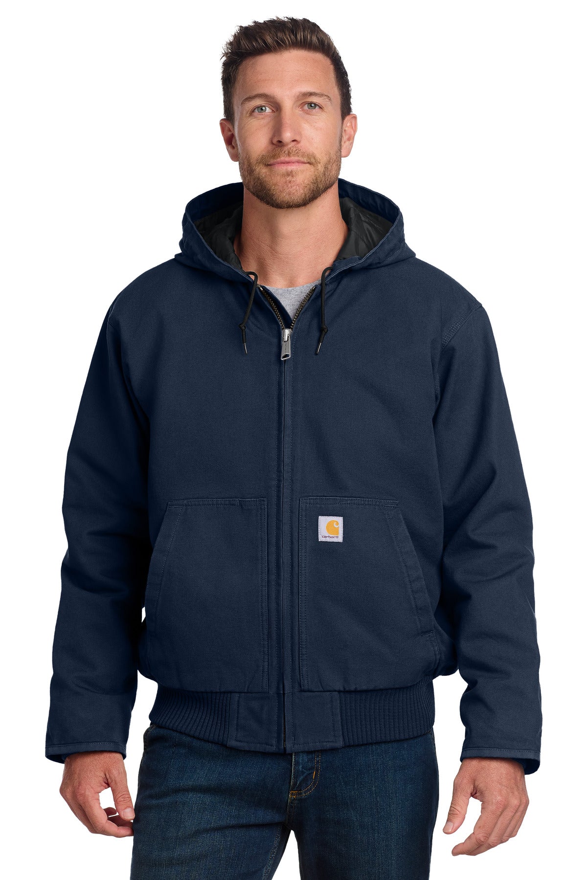 Carhartt Tall Washed Duck Active Jac CTT104050 Navy