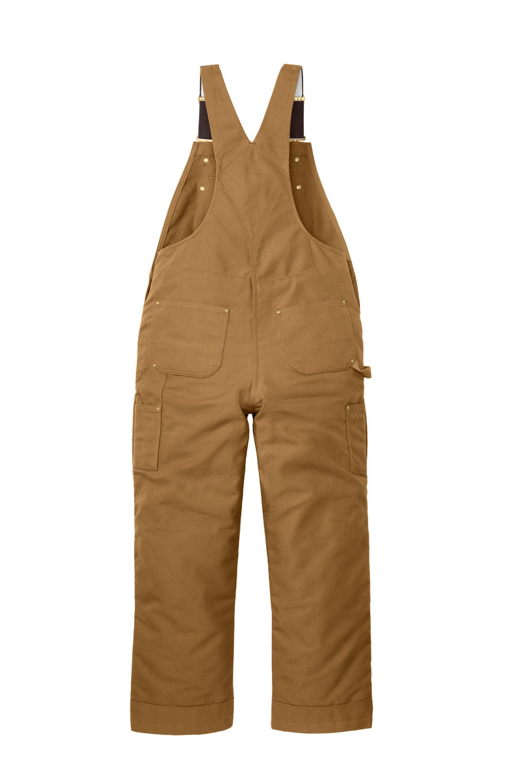 Carhartt Tall Firm Duck Insulated Bib Overalls CTT106672 Carhartt Brown