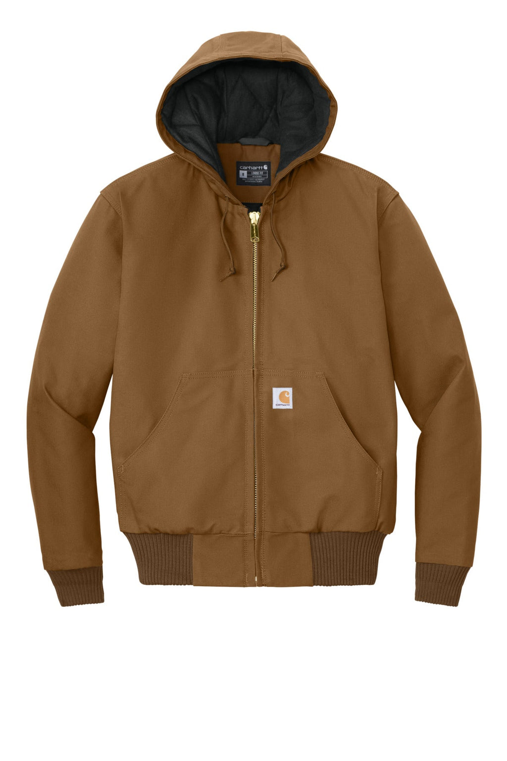 Carhartt Tall Quilted-Flannel-Lined Duck Active Jac CTT106677 Carhartt Brown