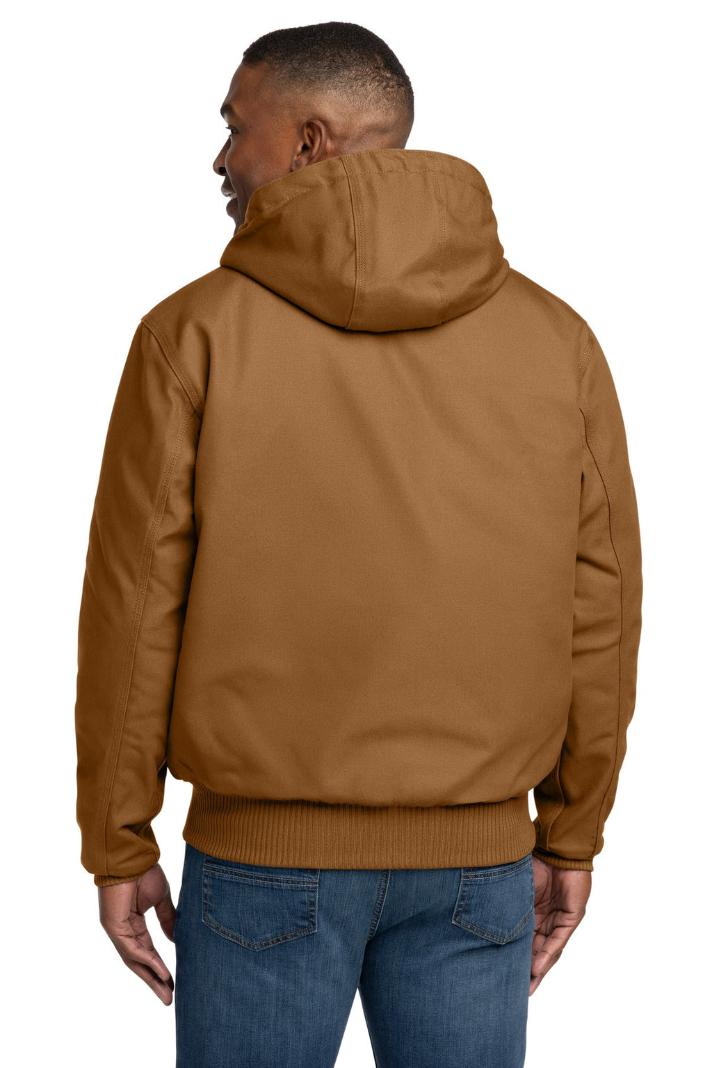 Carhartt Tall Quilted-Flannel-Lined Duck Active Jac CTT106677 Carhartt Brown