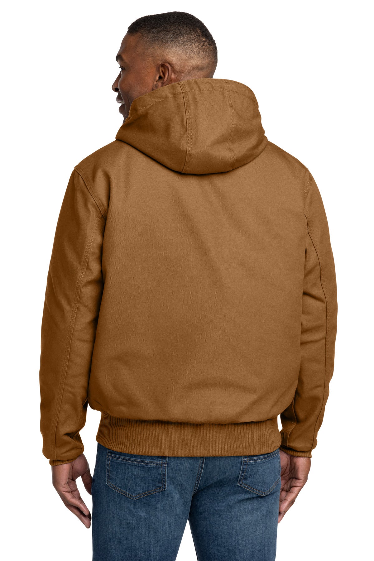 Carhartt Tall Quilted-Flannel-Lined Duck Active Jac CTT106677 Carhartt Brown