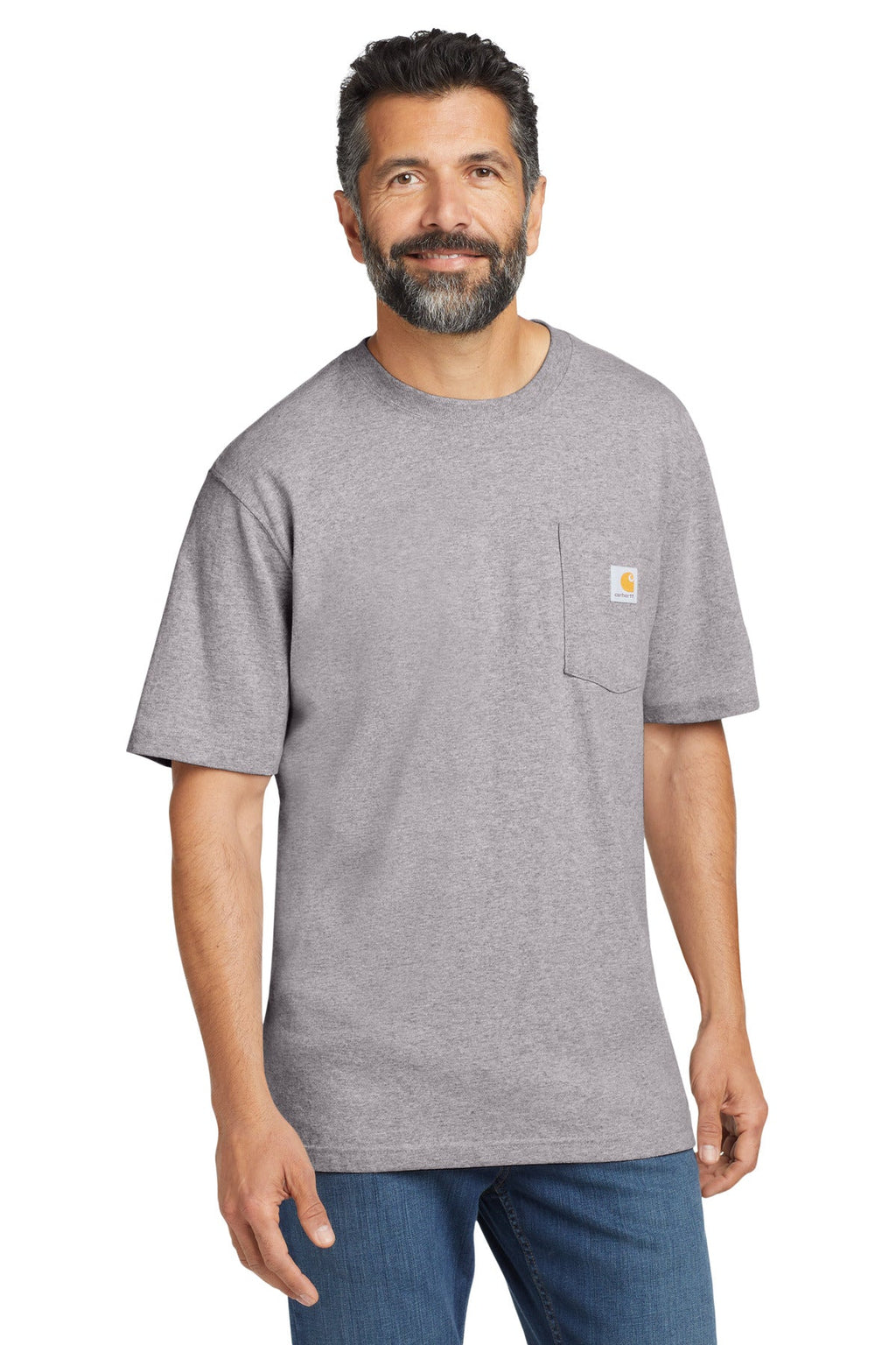 Carhartt Tall Workwear Pocket Short Sleeve T-Shirt CTTK87 Heather Grey