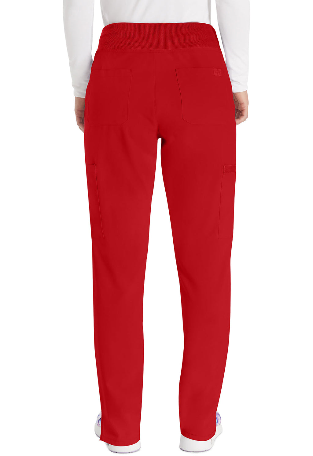 EDS Essentials DK005 Natural Rise Tapered Leg Pull-On Pants Red Model Image Back | Dickies
