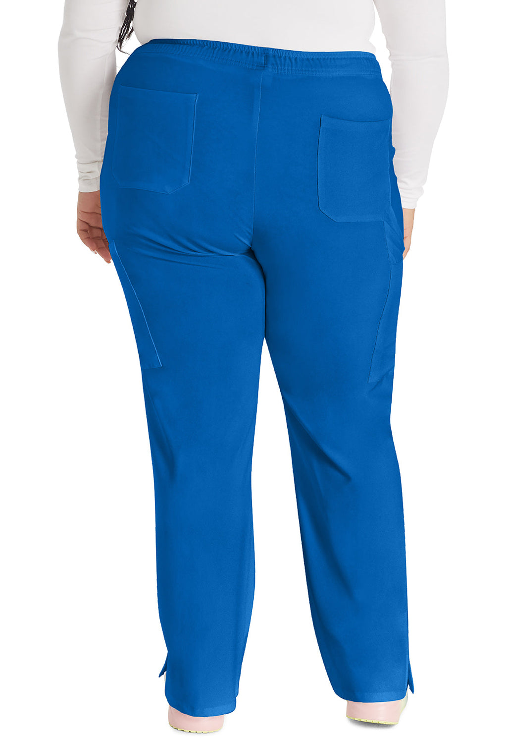 EDS Essentials DK010 Women's Mid Rise Straight Leg Drawstring Scrub Pants Royal