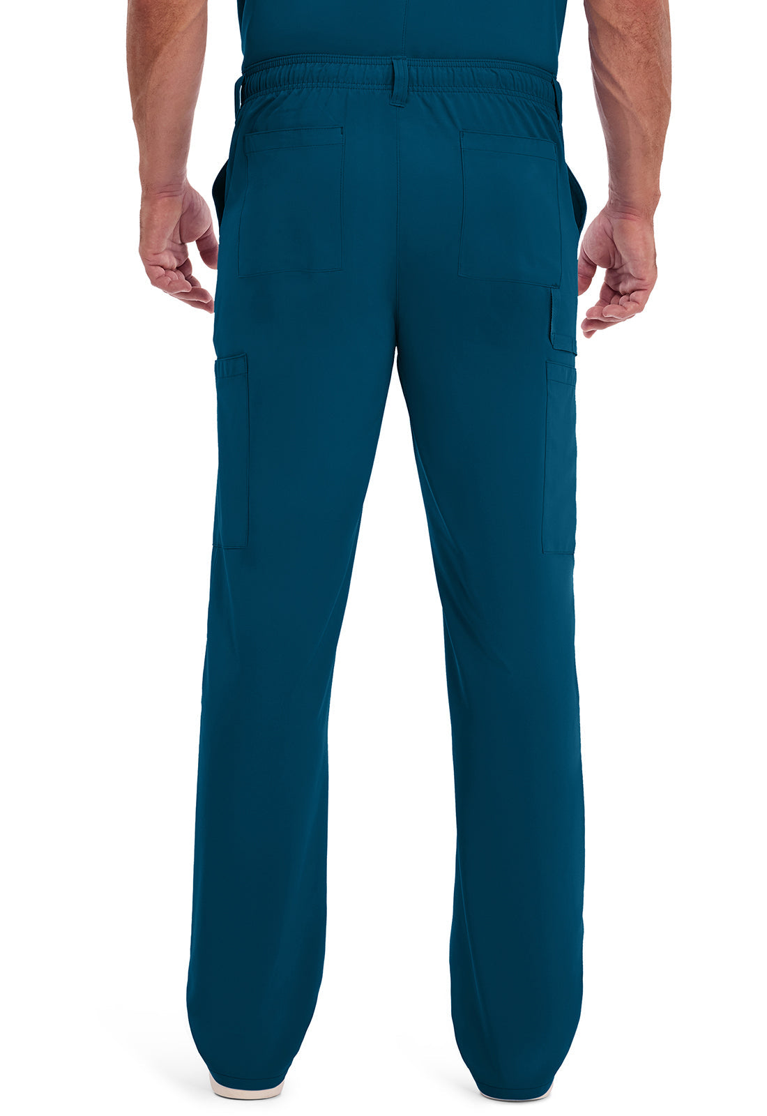 EDS Essentials DK015 Men's Natural Rise Drawstring Scrub Pants Caribbean Blue