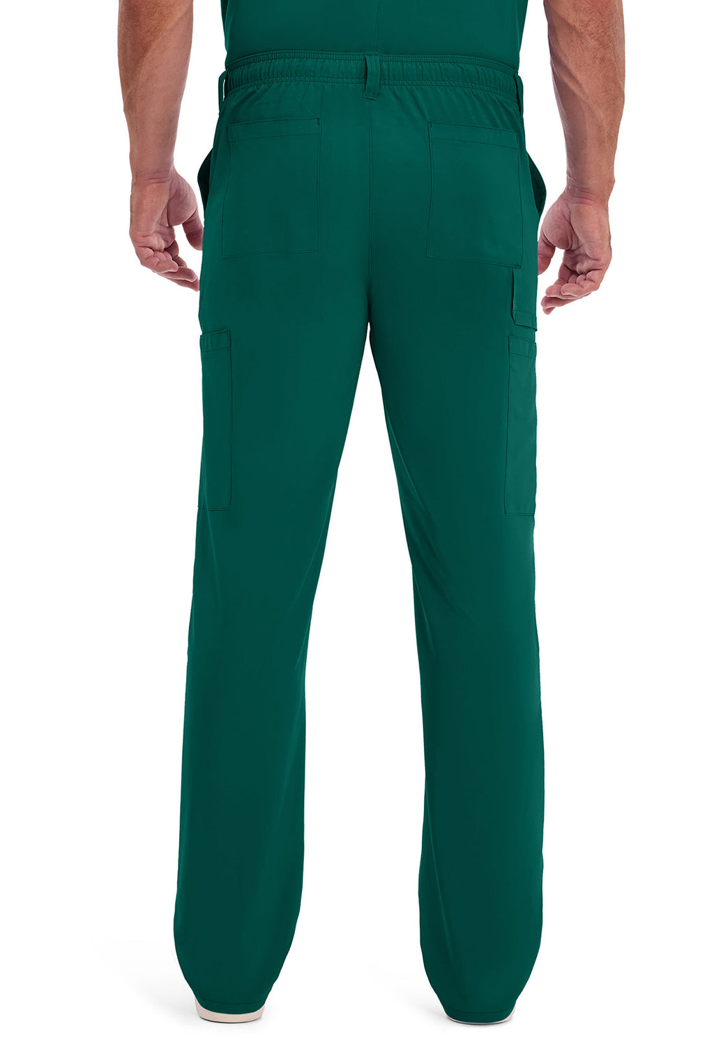 EDS Essentials DK015 Men's Natural Rise Drawstring Scrub Pants Hunter Green