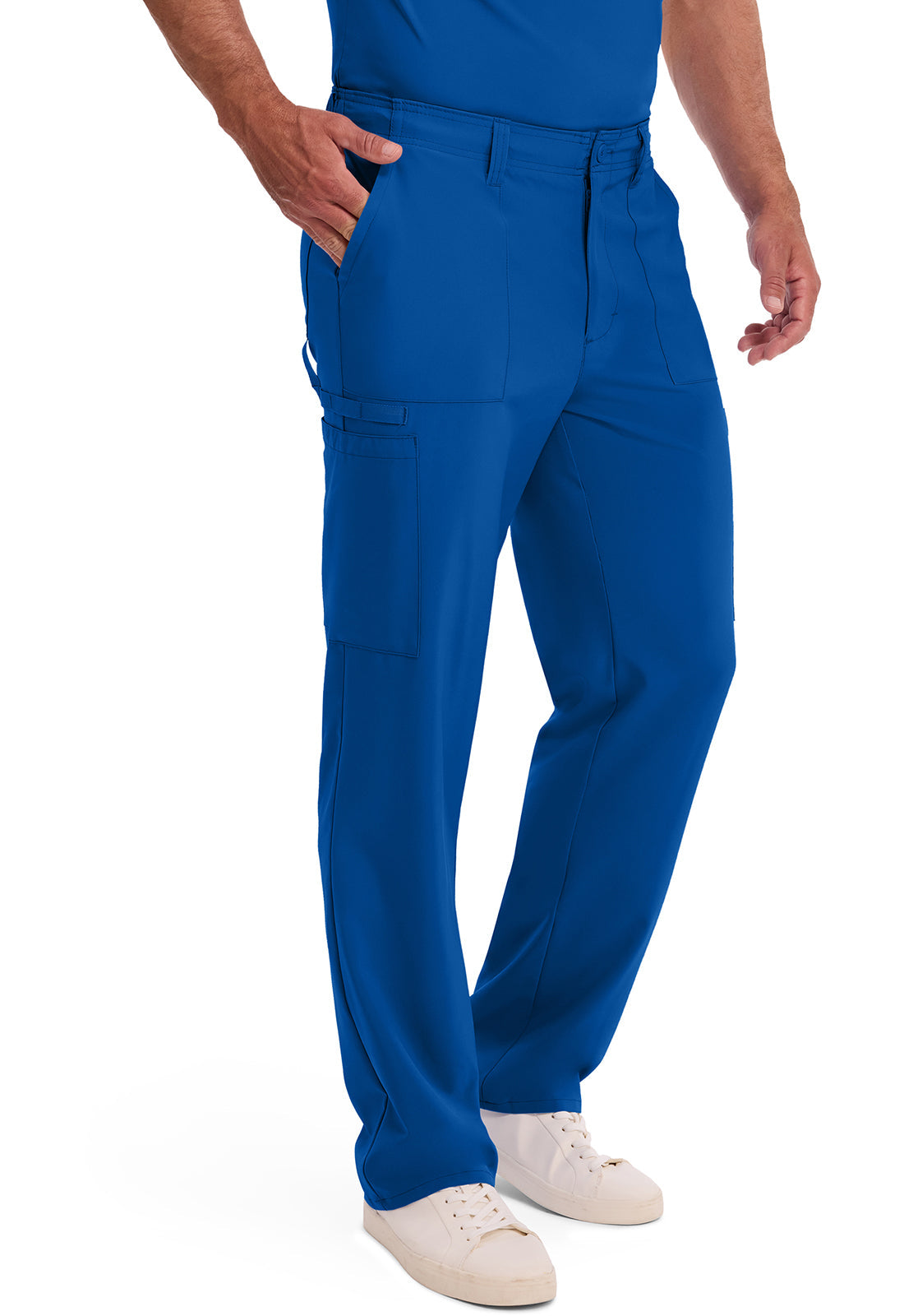 EDS Essentials DK015 Men's Natural Rise Drawstring Scrub Pants Royal
