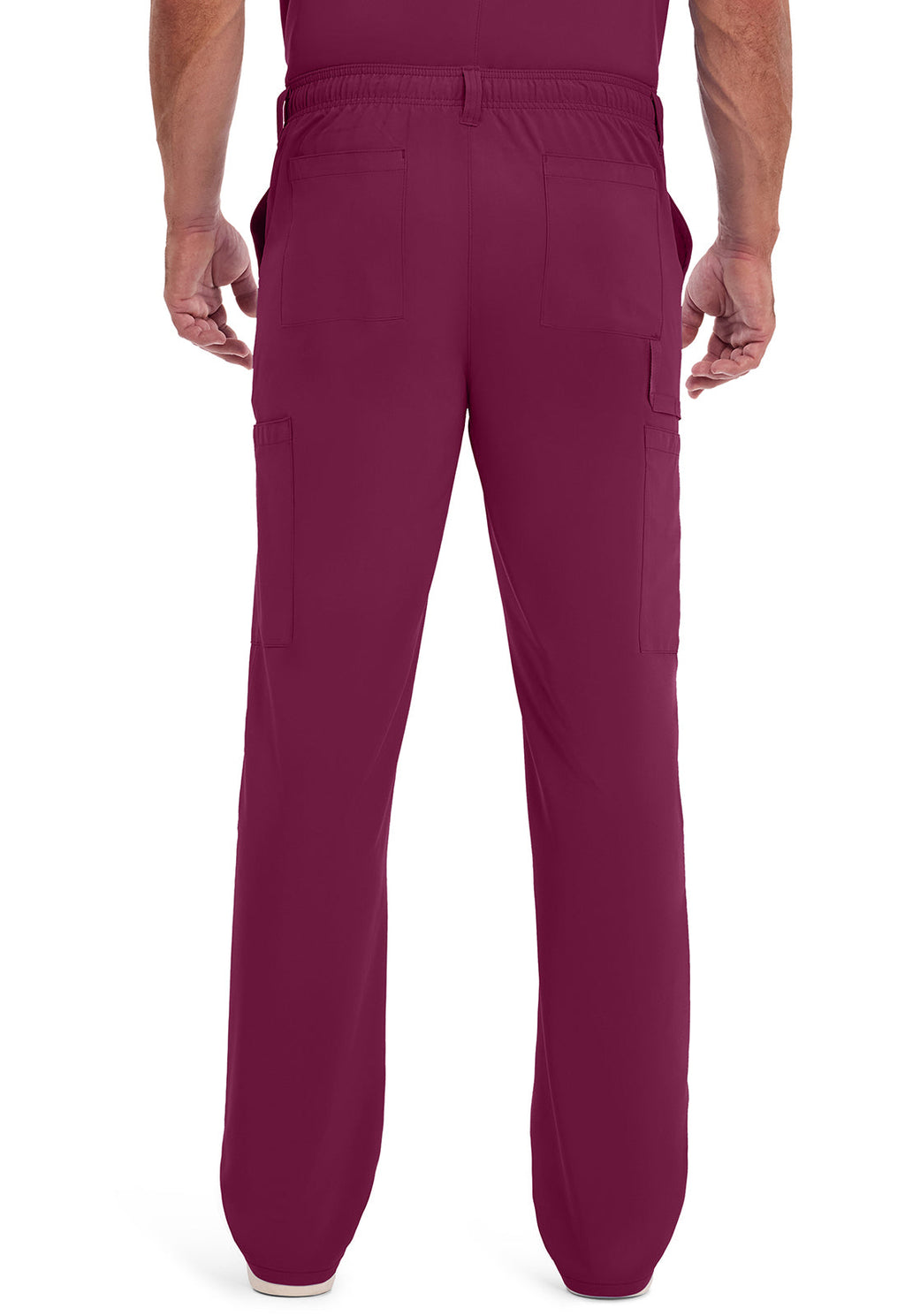 EDS Essentials DK015 Men's Natural Rise Drawstring Scrub Pants Wine