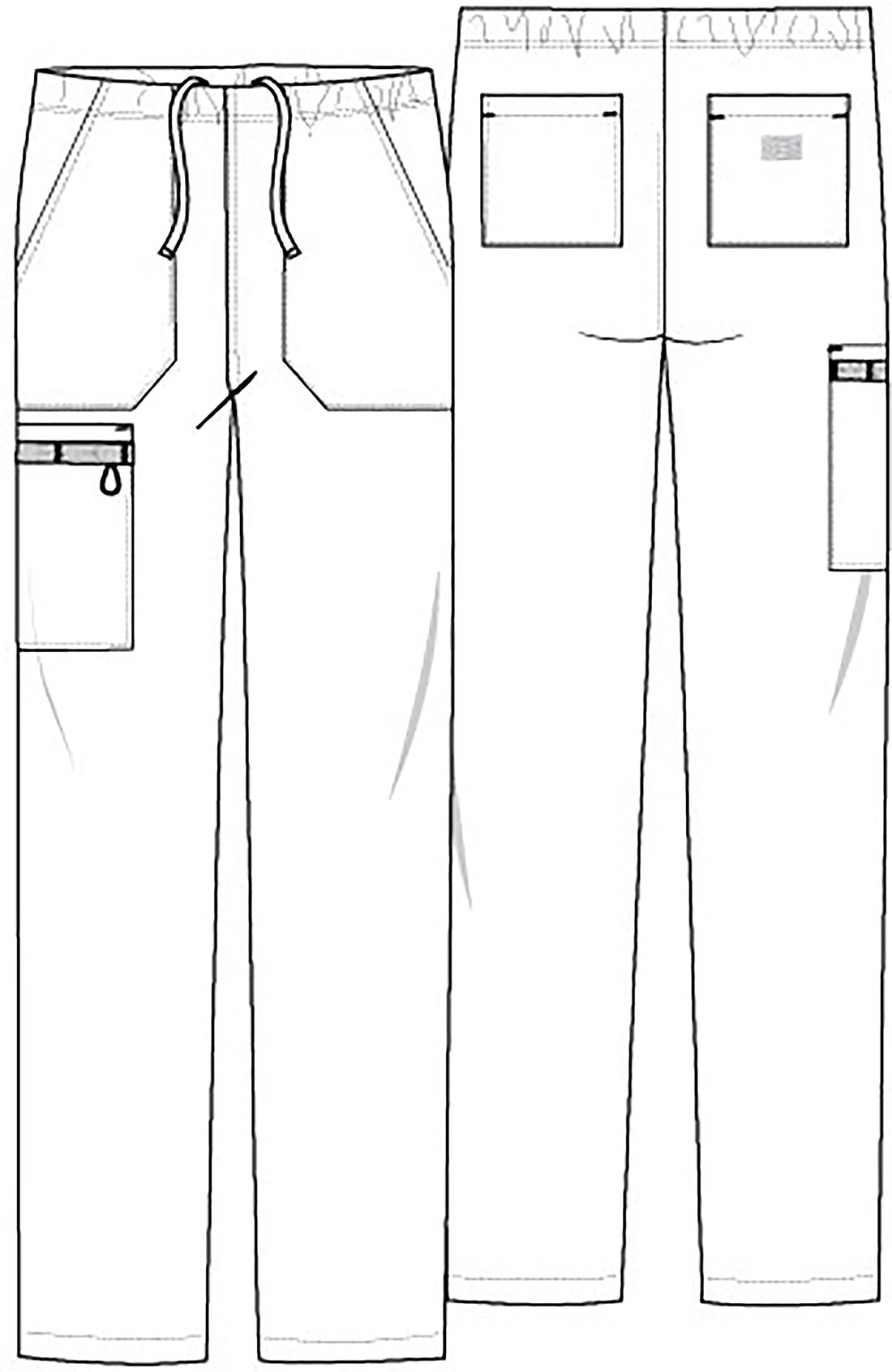 EDS Essentials DK019 Unisex Unisex Natural Rise Tapered Leg Scrub Pants Navy