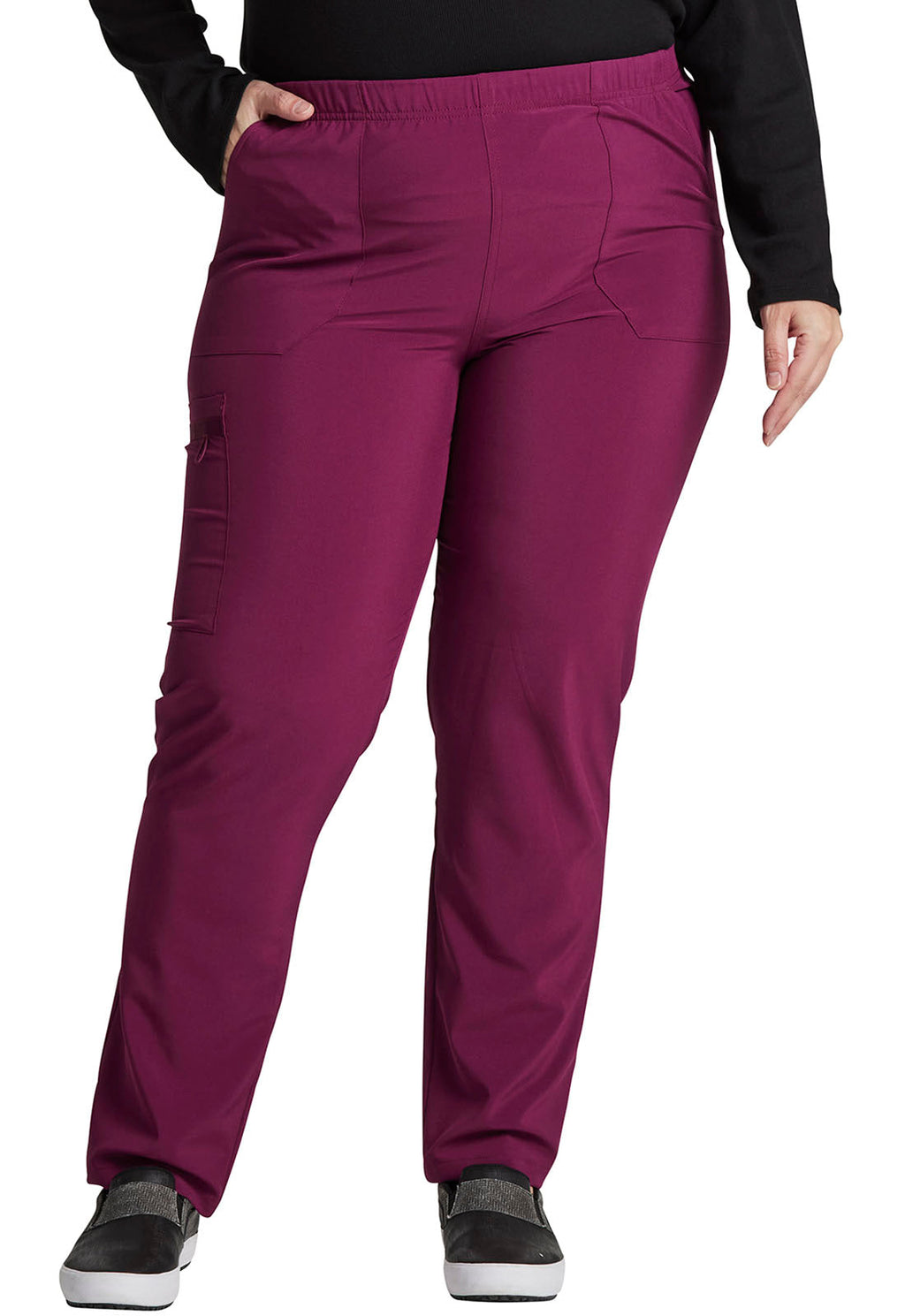 EDS Essentials DK019 Unisex Natural Rise Tapered Leg Pants Wine