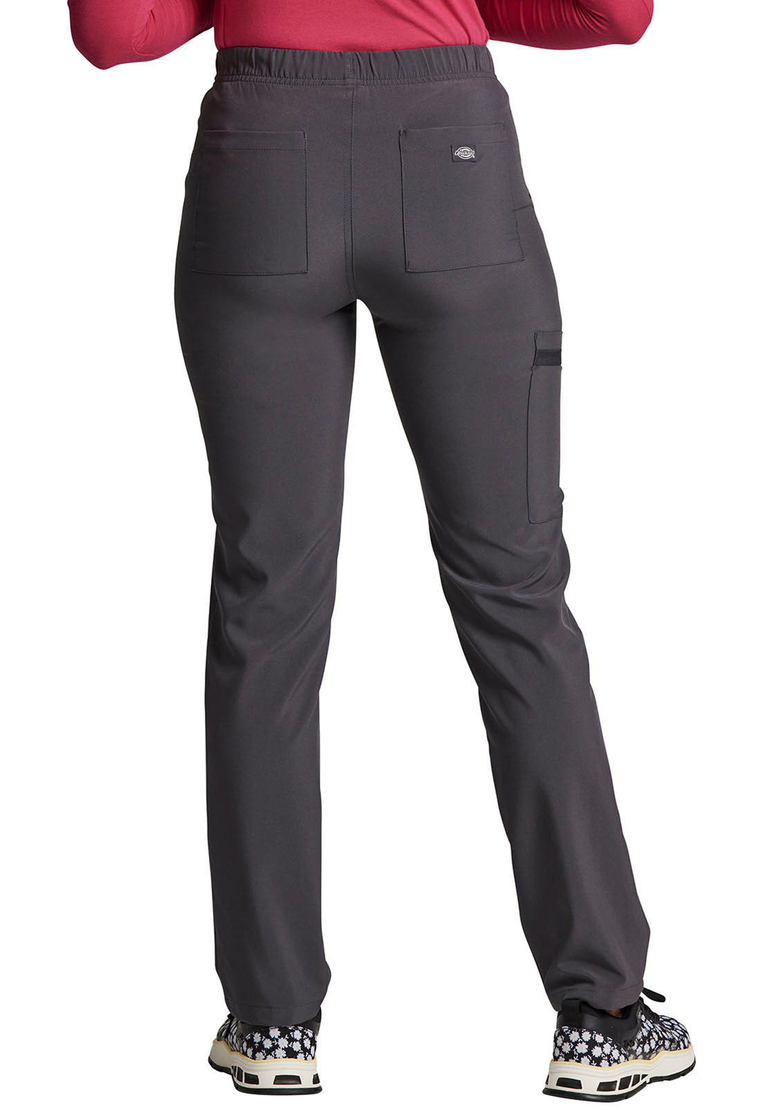 EDS Essentials DK019 Unisex Natural Rise Tapered Leg Pants Pewter Model Image Back | Dickies