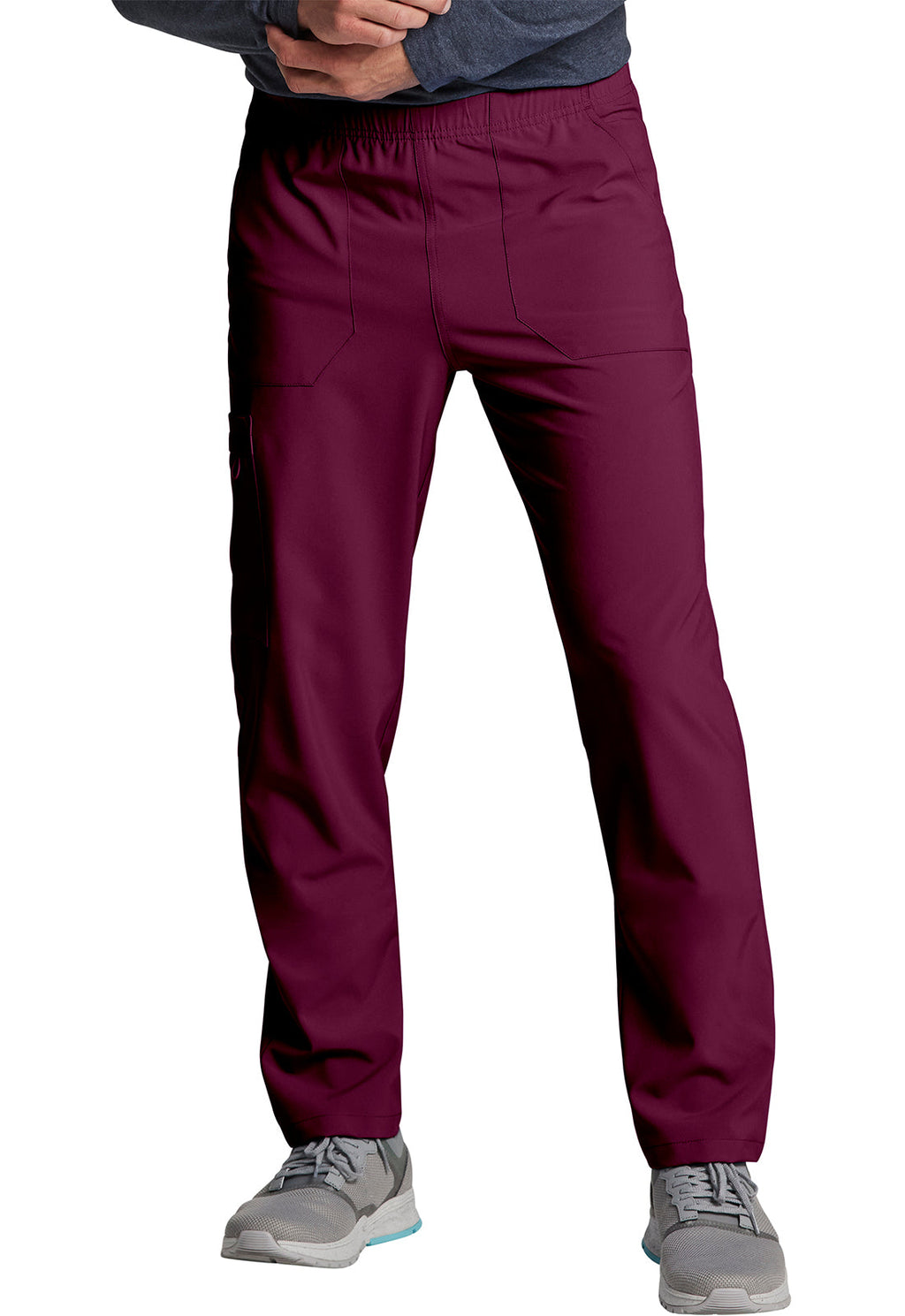 EDS Essentials DK019 Unisex Natural Rise Tapered Leg Pants Wine