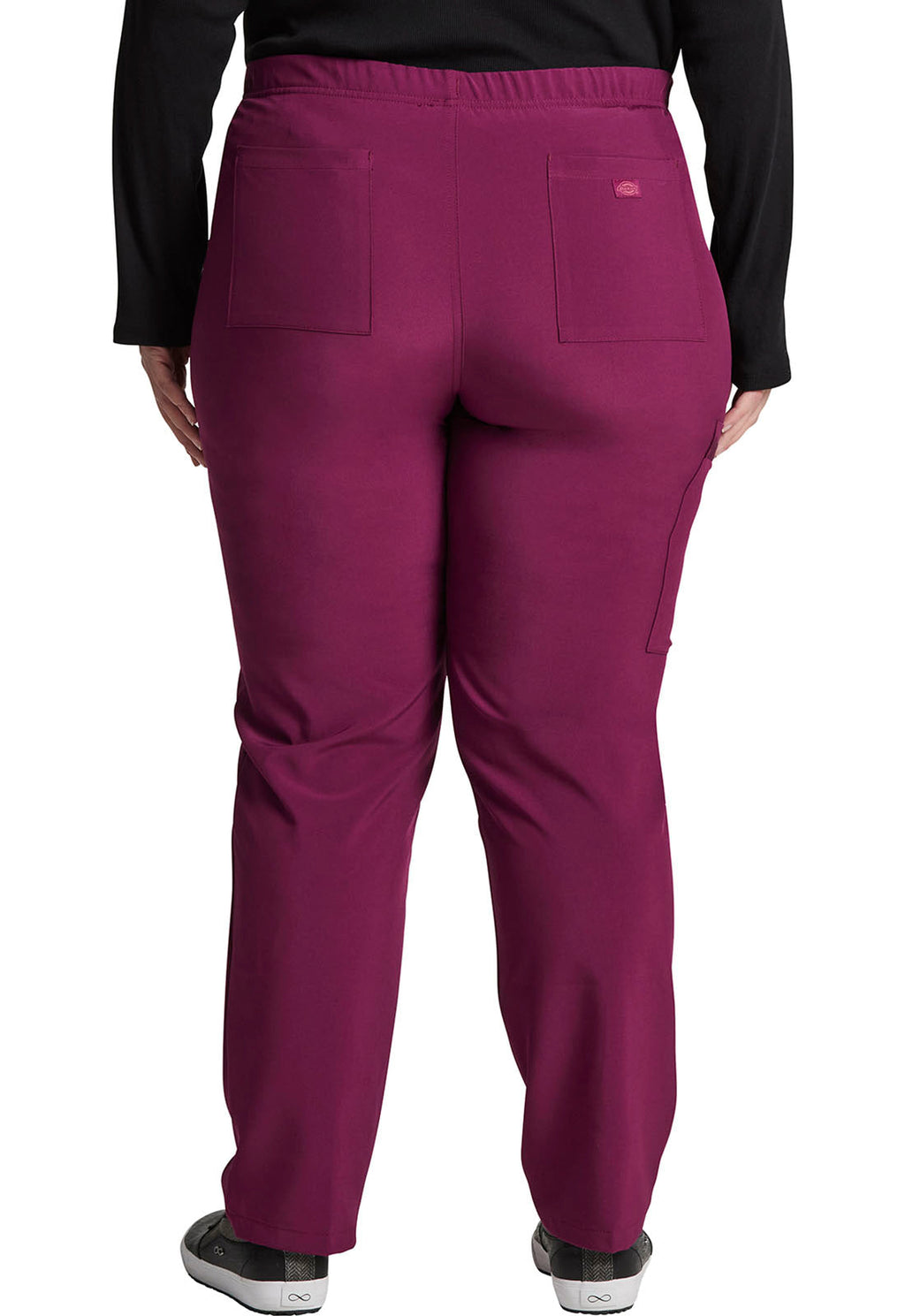 EDS Essentials DK019 Unisex Natural Rise Tapered Leg Pants Wine Model Image Back | Dickies