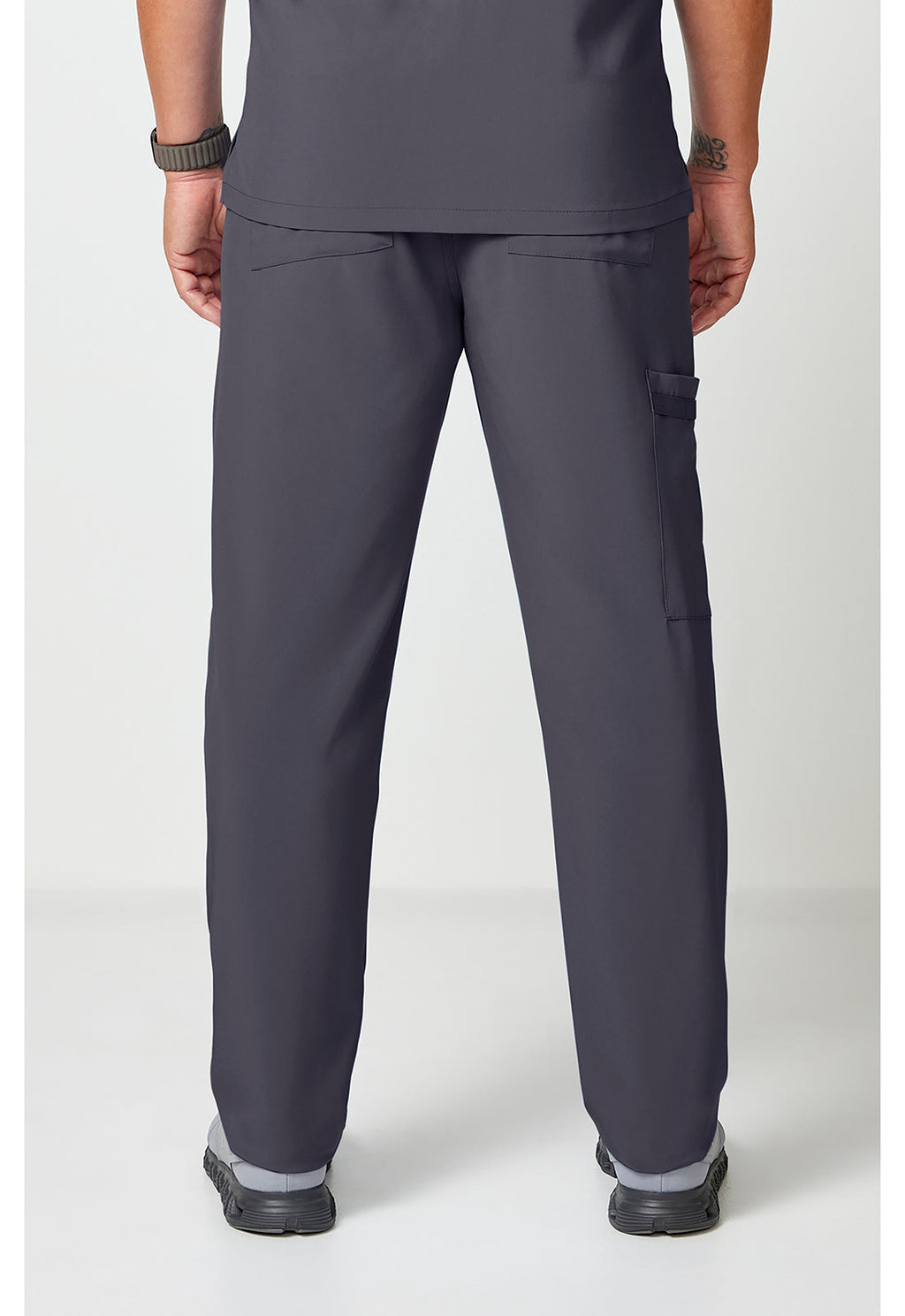 EDS Essentials DK019 Unisex Unisex Natural Rise Tapered Leg Scrub Pants Pewter