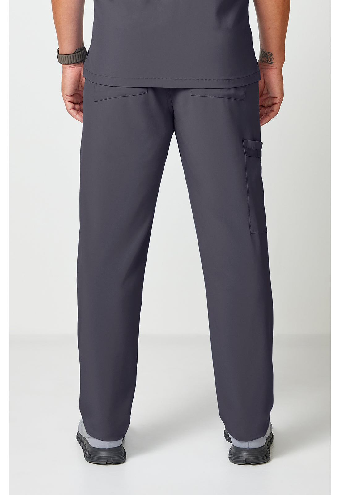 EDS Essentials DK019 Unisex Unisex Natural Rise Tapered Leg Scrub Pants Pewter