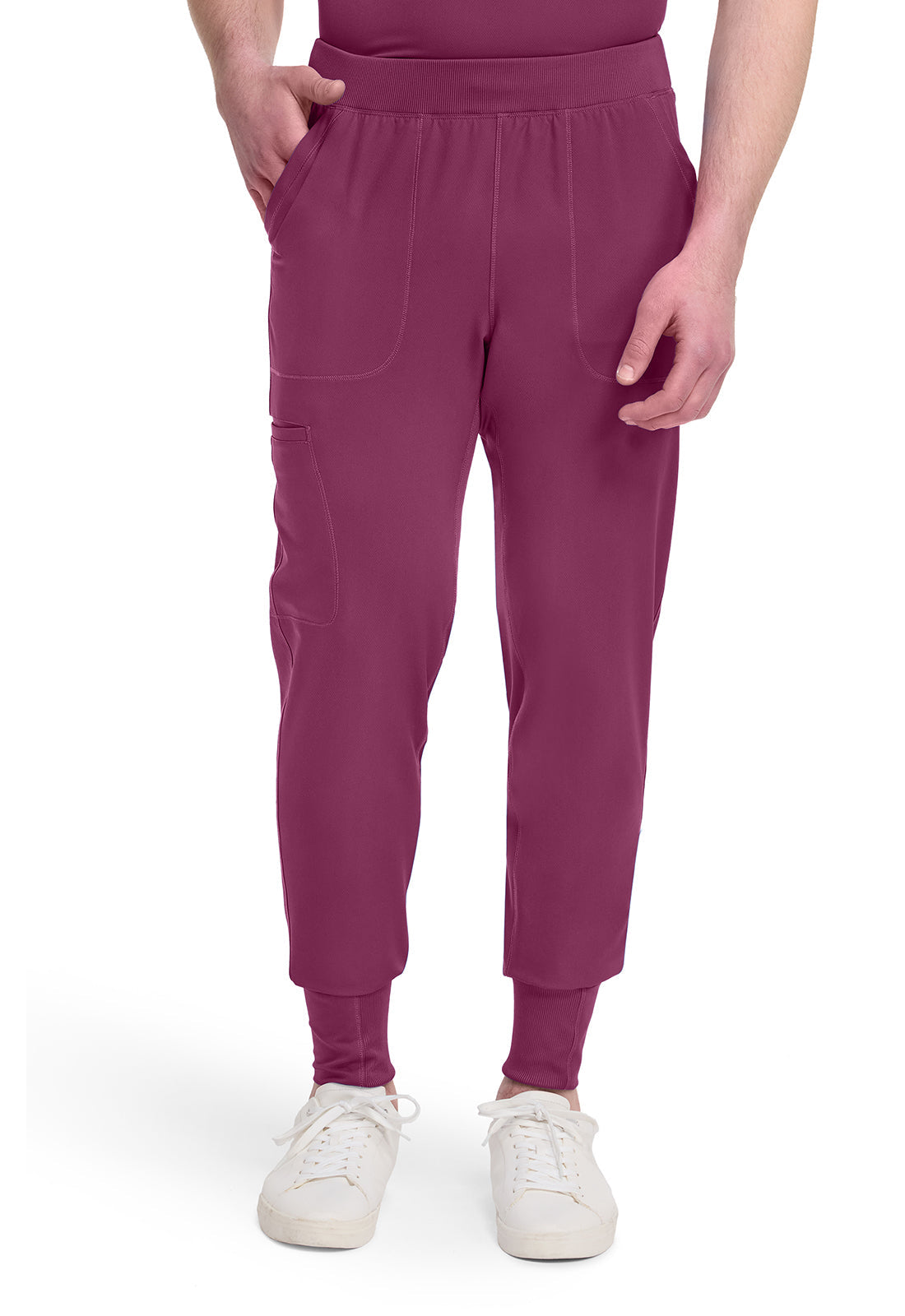 Dynamix DK040 Men's Natural Rise Scrub Joggers Wine