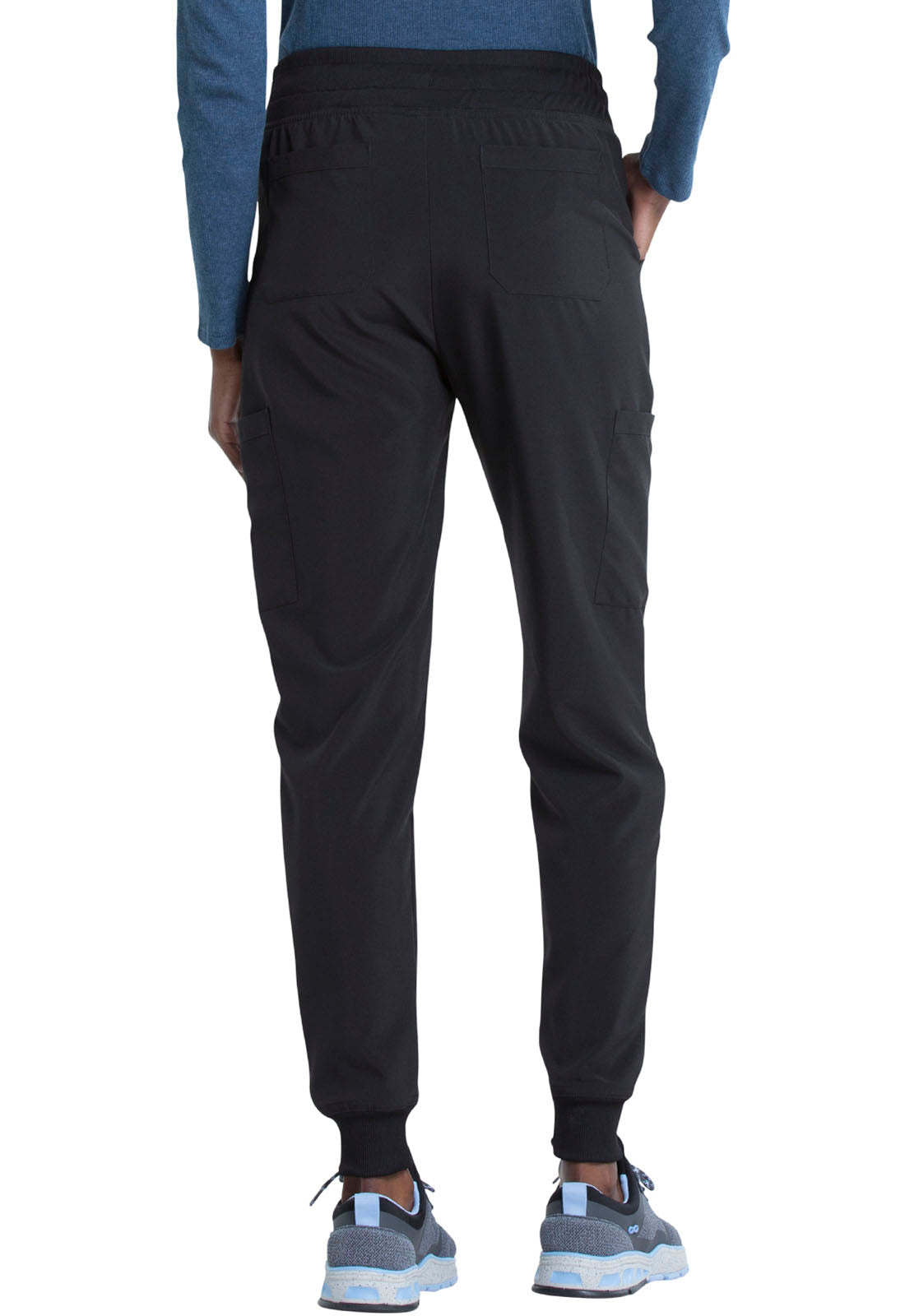 EDS Essentials DK065 Women's Mid Rise Scrub Joggers Black