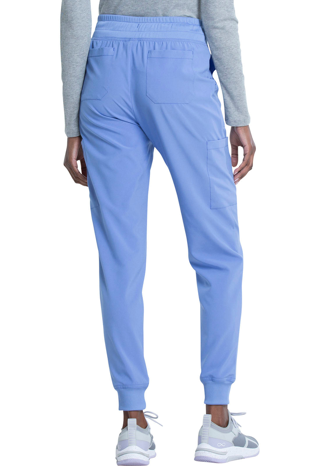 EDS Essentials DK065 Women's Mid Rise Scrub Joggers Ciel