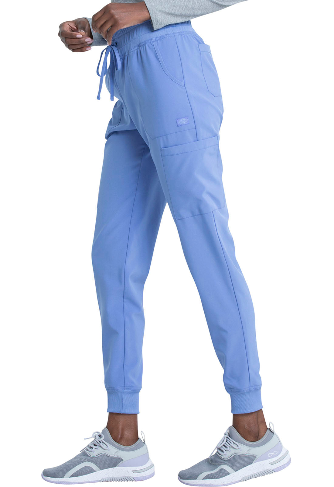 EDS Essentials DK065 Women's Mid Rise Scrub Joggers Ciel