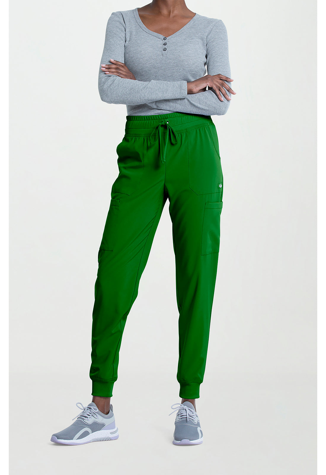 EDS Essentials DK065 Women's Mid Rise Scrub Joggers Fern Green
