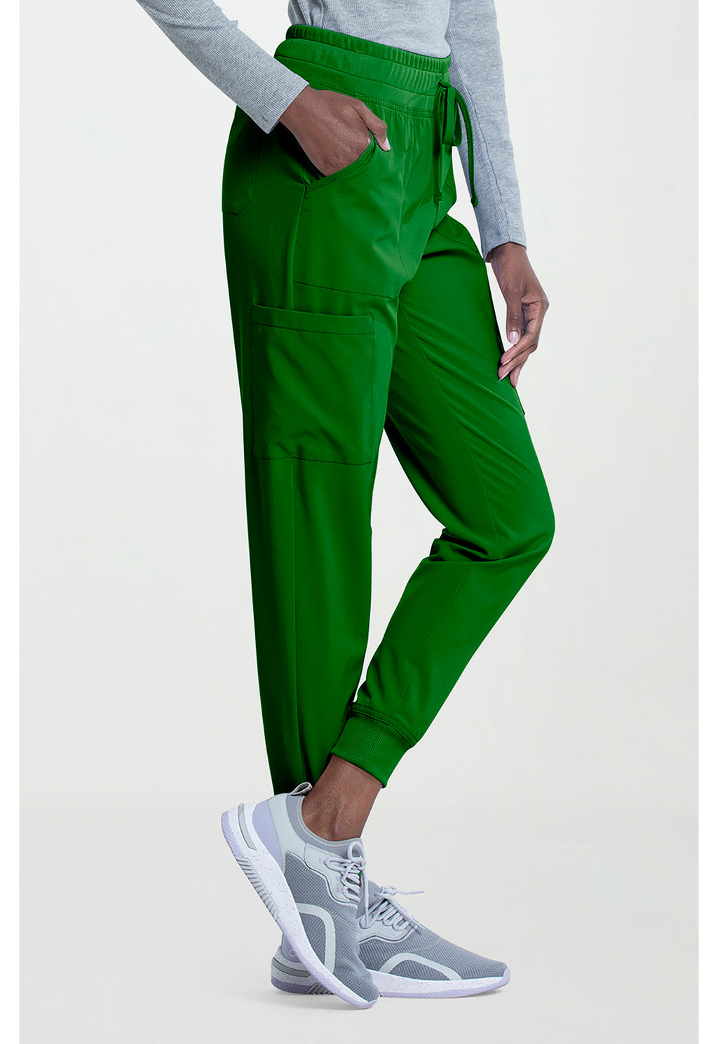 EDS Essentials DK065 Women's Mid Rise Scrub Joggers Fern Green