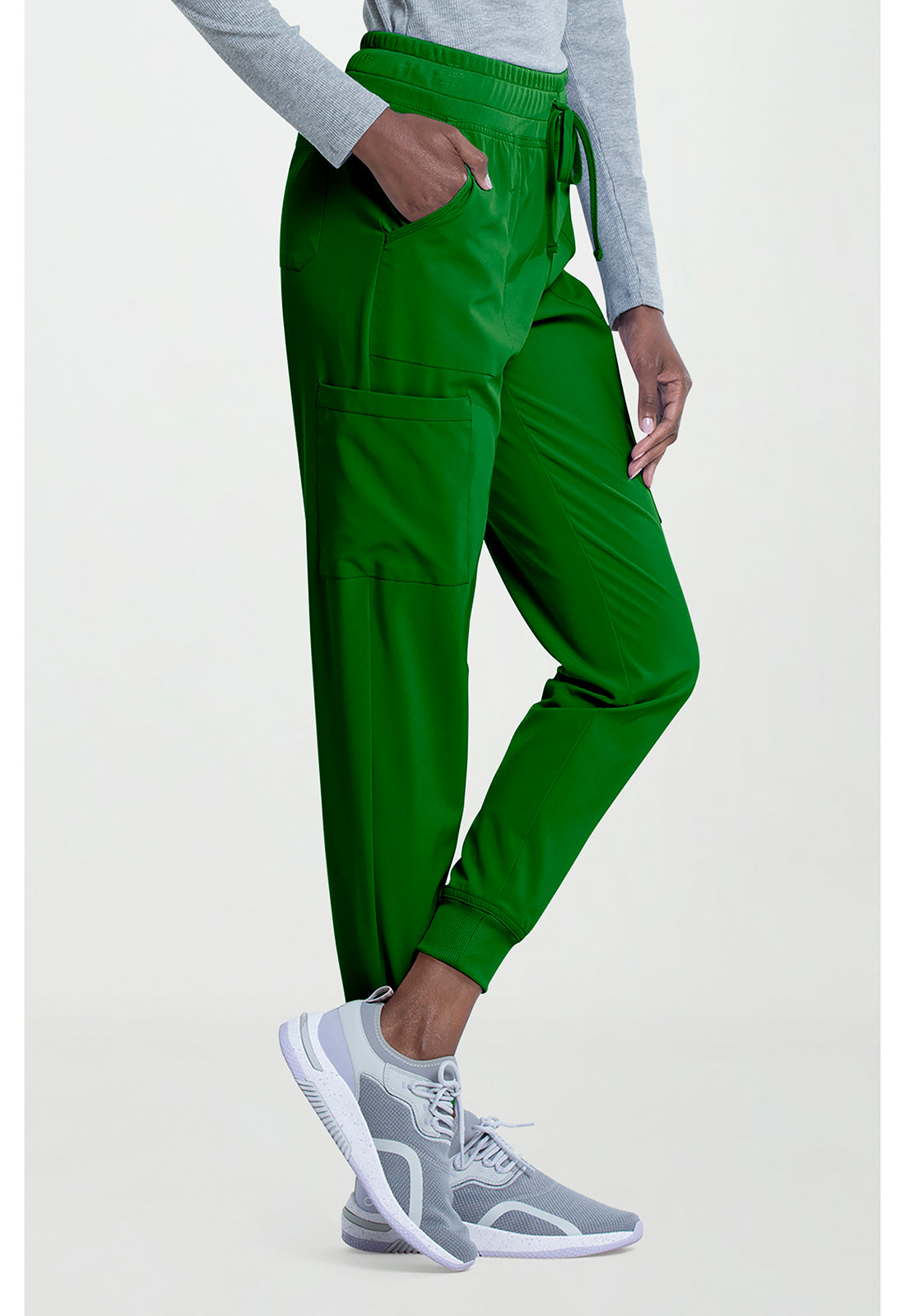 EDS Essentials DK065 Women's Mid Rise Scrub Joggers Fern Green