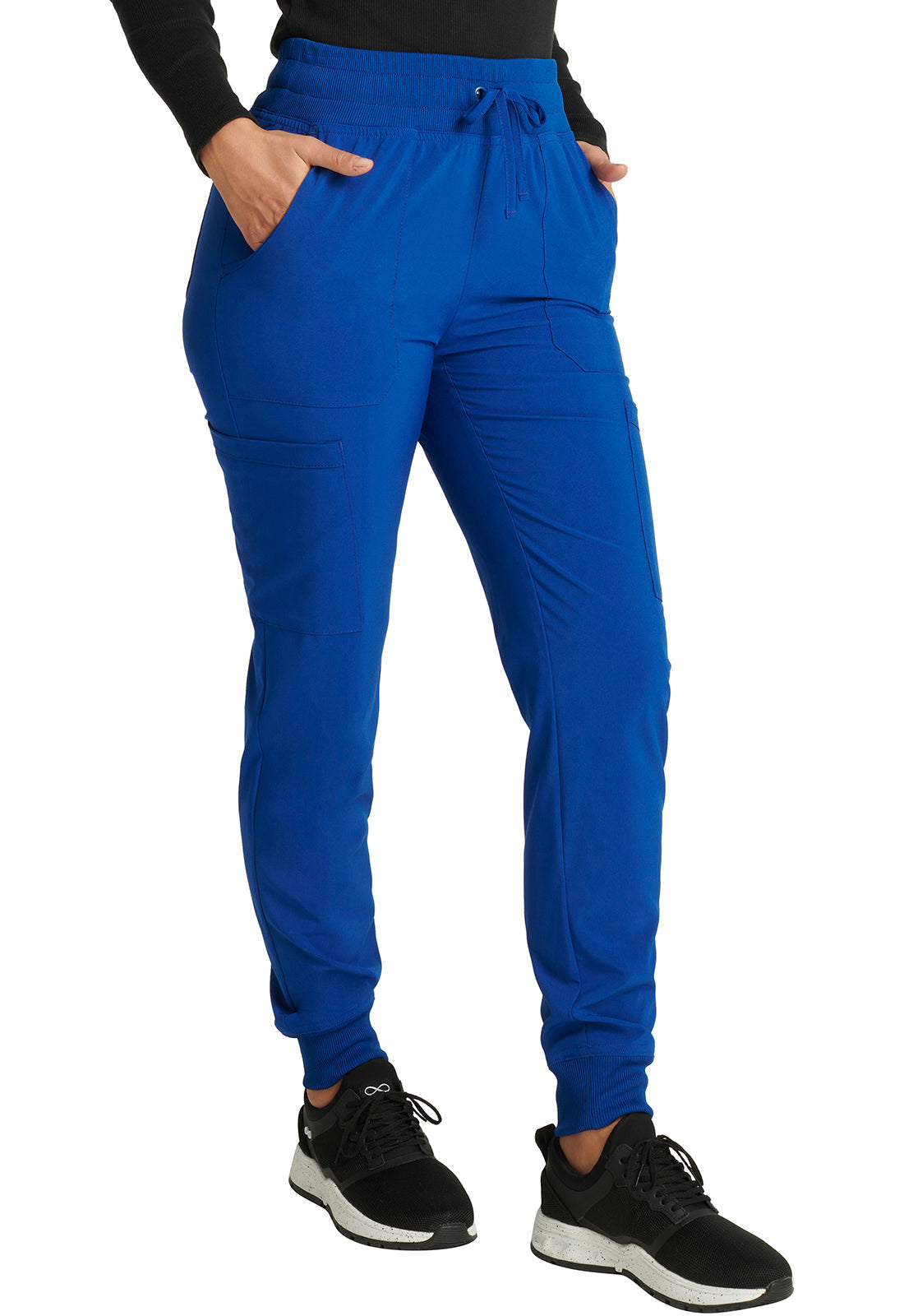 EDS Essentials DK065 Women's Mid Rise Scrub Joggers Galaxy Blue