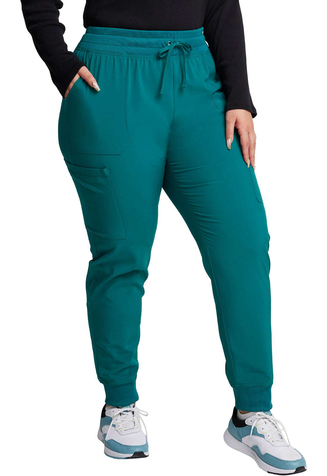 EDS Essentials DK065 Women's Mid Rise Scrub Joggers Hunter Green