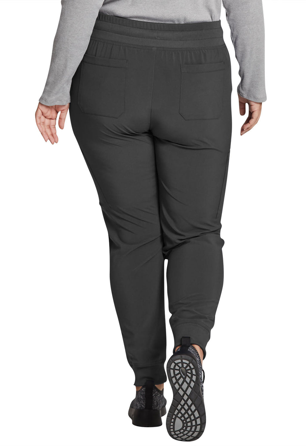 EDS Essentials DK065 Women's Mid Rise Scrub Joggers Pewter