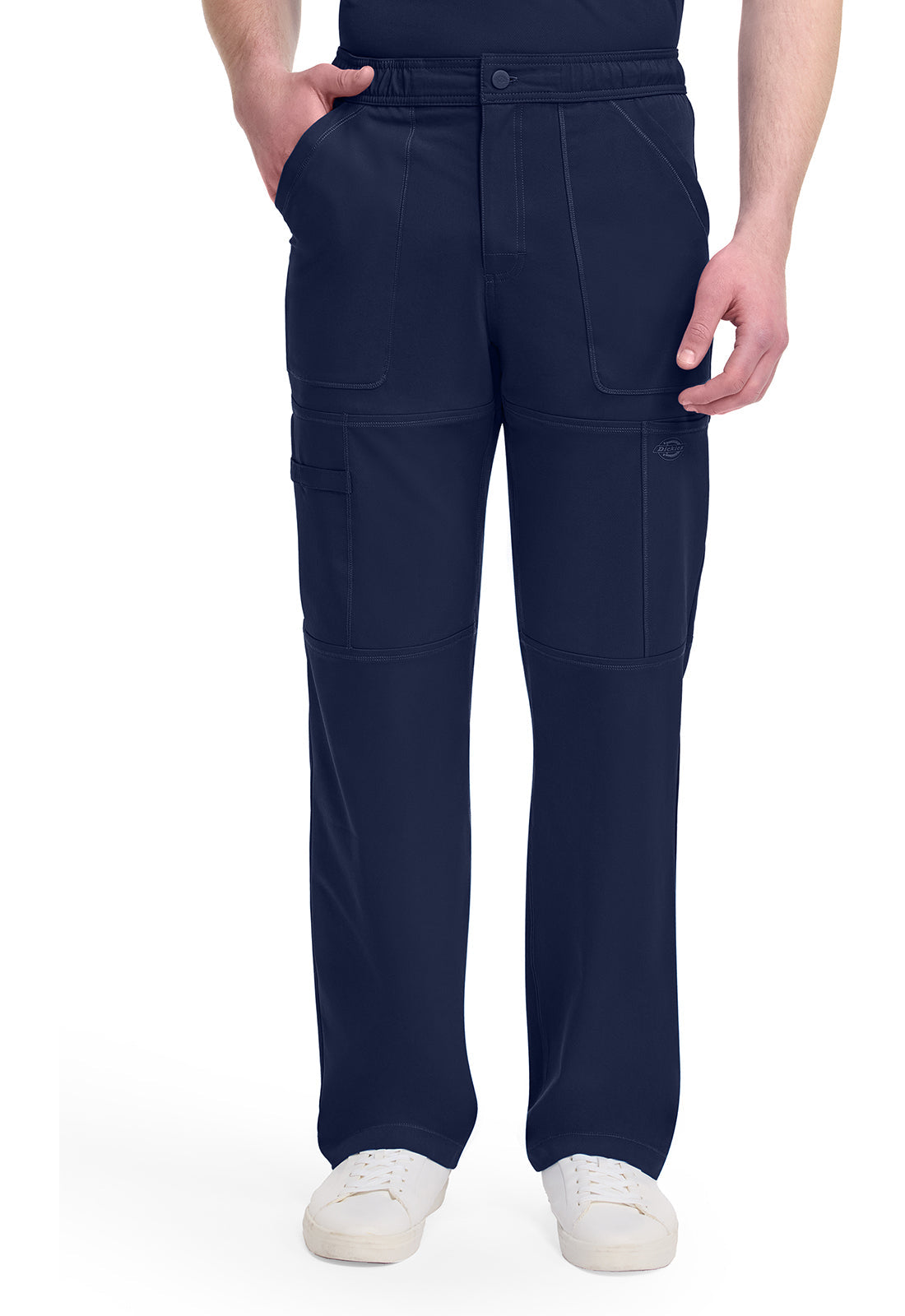 Dynamix DK110 Men's Zip Fly Cargo Scrub Pants Navy