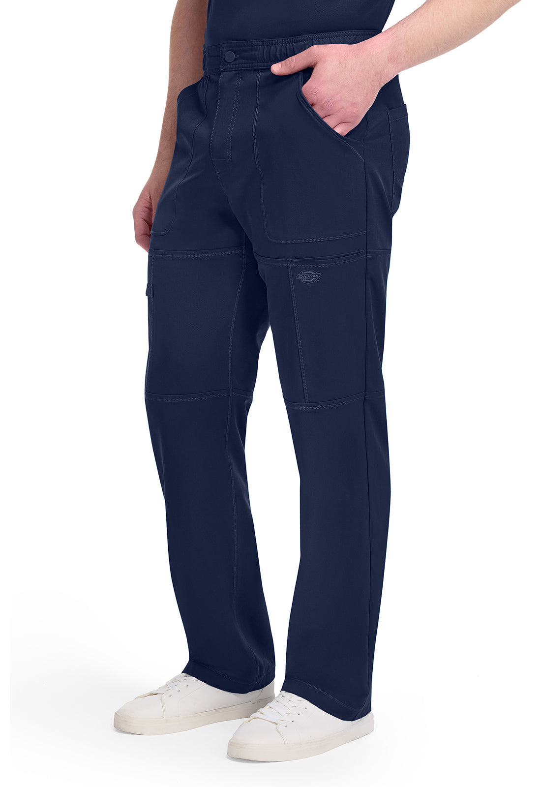 Dynamix DK110 Men's Zip Fly Cargo Scrub Pants Navy