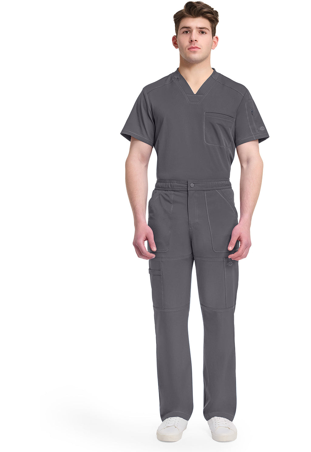 Dynamix DK110 Men's Zip Fly Cargo Pants Pewter