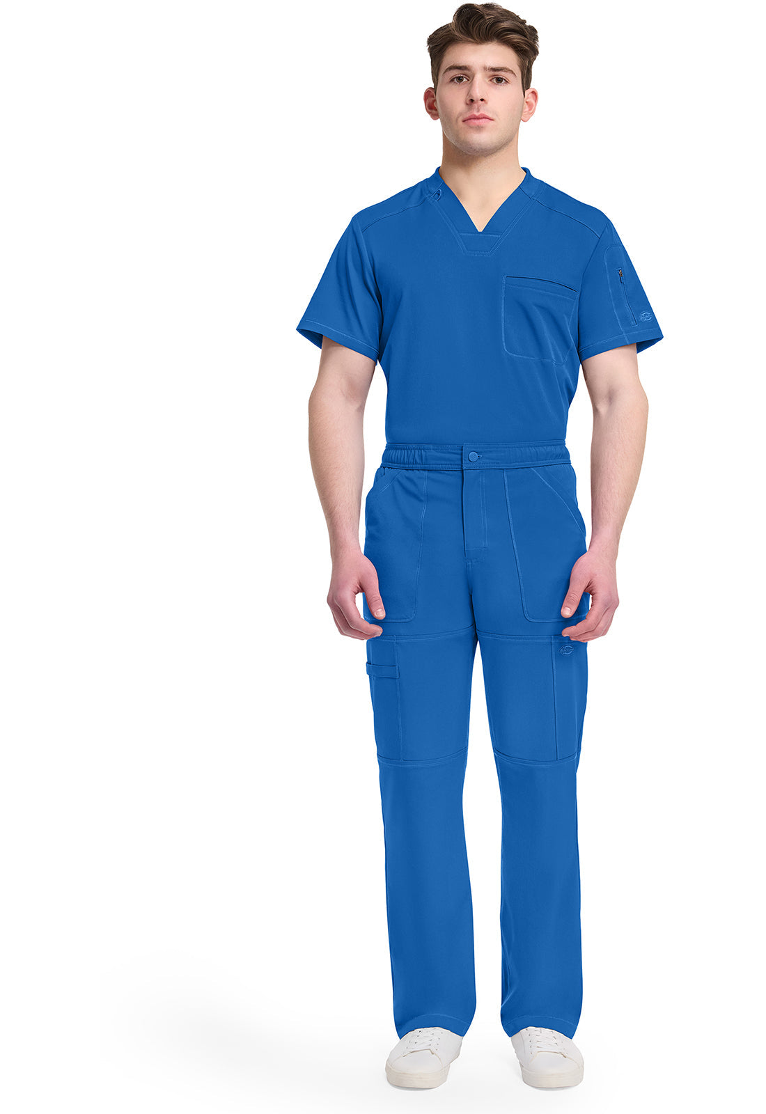 Dynamix DK110 Men's Zip Fly Cargo Scrub Pants Royal