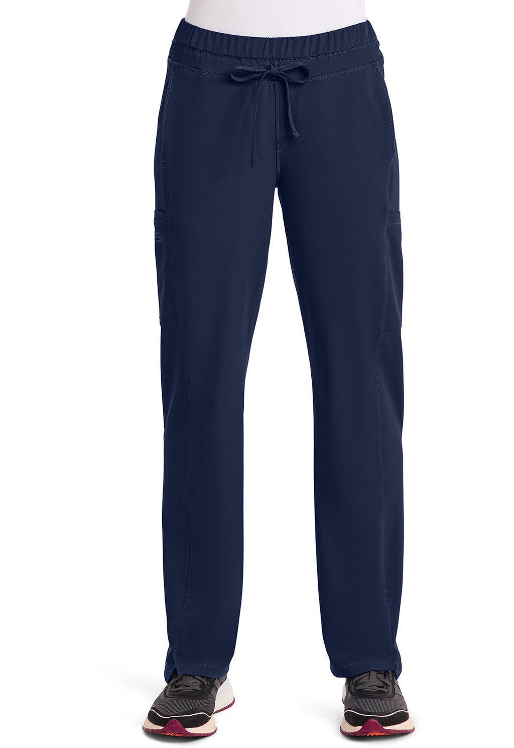 Dynamix DK130 Women's Mid Rise Straight Leg Drawstring Scrub Pants Navy