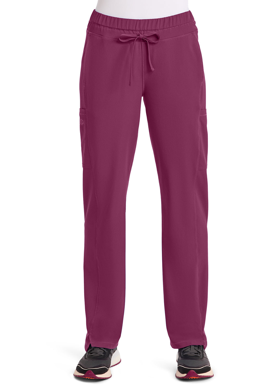 Dynamix DK130 Women's Mid Rise Straight Leg Drawstring Scrub Pants Wine