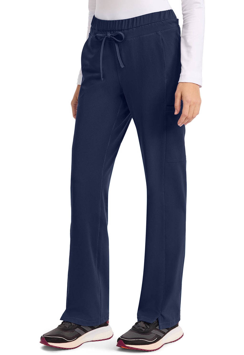 Dynamix DK130 Women's Mid Rise Straight Leg Drawstring Scrub Pants Navy