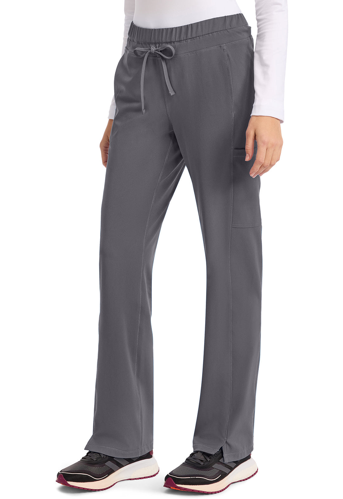 Dynamix DK130 Mid Rise Straight Leg Pants Drawstring Pants Pewter